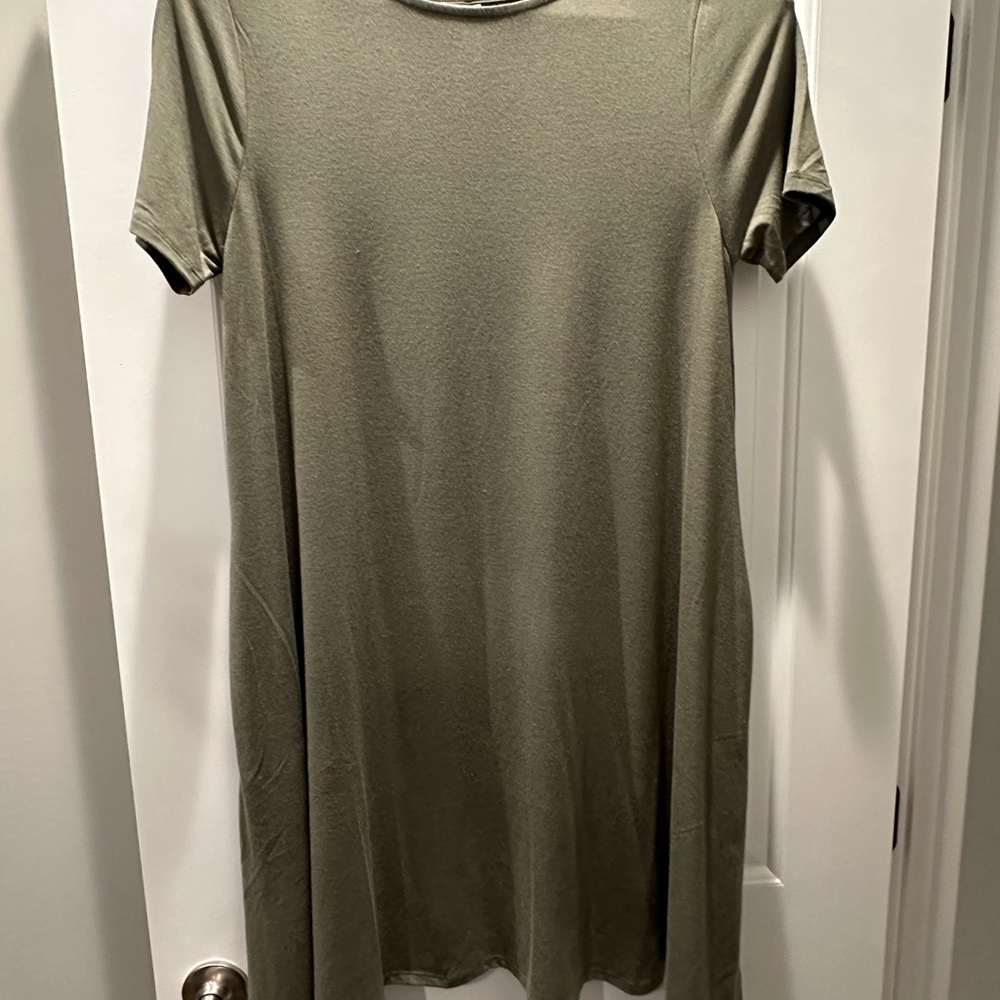 Olive Green T-Shirt Dress